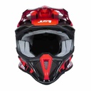 CASCO JUST1 J18 HEXA ROJO/ BLANCO/ NEGRO/ TITANIO MATE L (CAJ0002L)