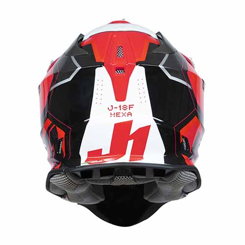 CASCO JUST1 J18 HEXA ROJO/ BLANCO/ NEGRO/ TITANIO MATE XL (CAJ0002XL)