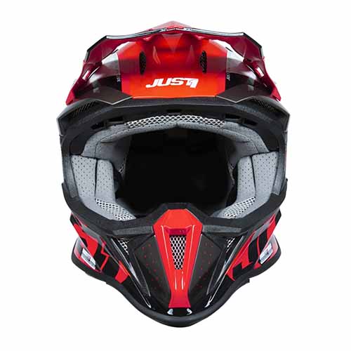 CASCO JUST1 J18 HEXA ROJO/ BLANCO/ NEGRO/ TITANIO MATE XXL (CAJ0002XXL)