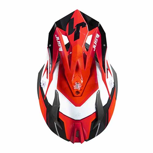 CASCO JUST1 J18 HEXA ROJO/ BLANCO/ NEGRO/ TITANIO MATE XXL (CAJ0002XXL)