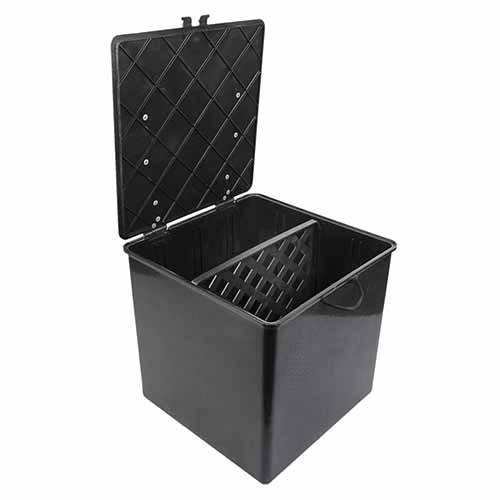 CAJA PARA DELIVERY LARGE NEGRA C/1 ESTANTE 41X41X50 PLASTICA VC (1026)