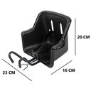 SILLA NIÑOS DEL. BICI NEGRO PLASTICA VC (997)