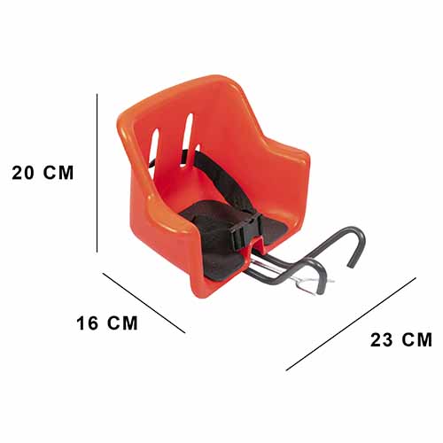 SILLA NIÑOS DEL. BICI ROJO PLASTICA VC (997R)