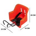 SILLA NIÑOS DEL. BICI ROJO PLASTICA VC (997R)