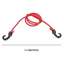 TENSOR ELASTICO /ZUNCHO /LINGA DE 1,50 MTS. ROJO C/GANCHOS PLAST. REG. PLASTICA VC (845)