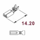 TERMINAL HEMBRA STOP (ANCHO 2,8mm) BRONCE X 100 U. PLASTICA VC (698)