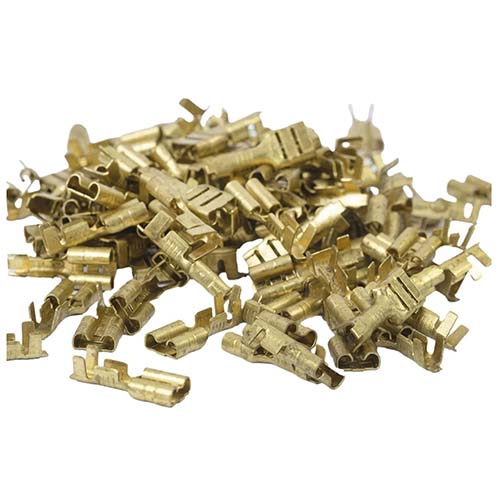 TERMINAL HEMBRA STOP (ANCHO 6,3mm) BRONCE X 100 U. PLASTICA VC (699)