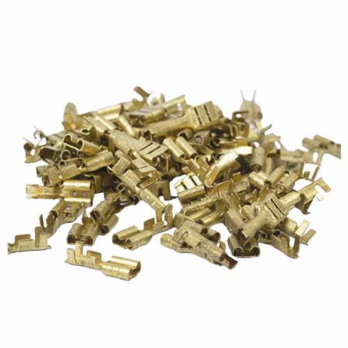 TERMINAL HEMBRA STOP (ANCHO 6,3mm) BRONCE X 100 U. PLASTICA VC (699)