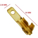 TERMINAL MACHO (ANCHO 2,8mm) BRONCE X 100 U. PLASTICA VC (701)