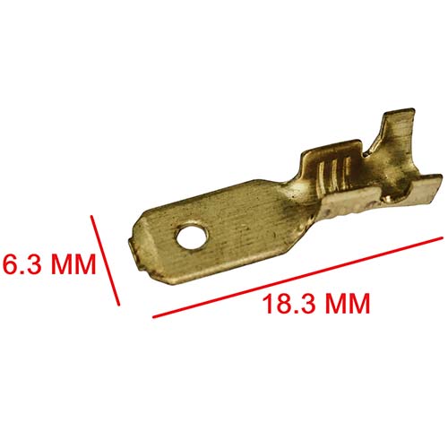 TERMINAL MACHO (ANCHO 6,3mm) BRONCE X 100 U. PLASTICA VC (702)