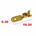 TERMINAL MACHO (ANCHO 6,3mm) BRONCE X 100 U. PLASTICA VC (702)