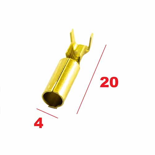TERMINAL TUBO HEMBRA Ø 4mmm BRONCE X 100 U. PLASTICA VC (703)