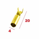 TERMINAL TUBO HEMBRA Ø 4mmm BRONCE X 100 U. PLASTICA VC (703)