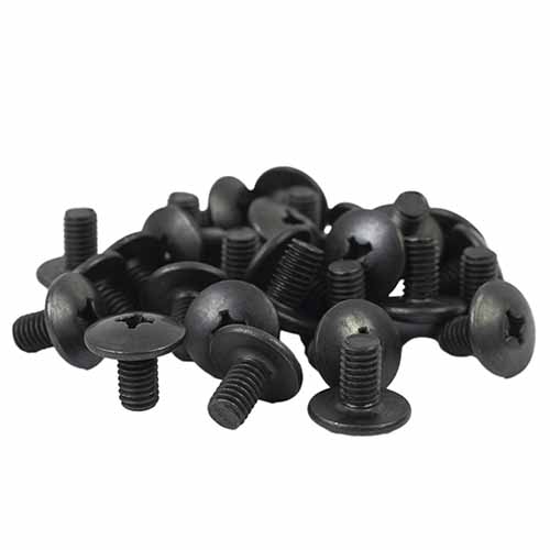 TORNILLO M6X10 NEGRO P/PLASTICOS CABEZA Ø 16mm X UNIDAD PLASTICA VC (T006N)