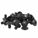 TORNILLO M6X10 NEGRO P/PLASTICOS CABEZA Ø 16mm X UNIDAD PLASTICA VC (T006N)