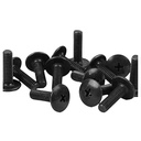 TORNILLO M6X20 NEGRO P/PLASTICOS CABEZA Ø 16mm X UNIDAD PLASTICA VC (T008N)