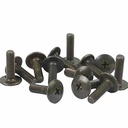 TORNILLO M6X20 NEGRO P/PLASTICOS CABEZA Ø 16mm X UNIDAD PLASTICA VC (T008N)