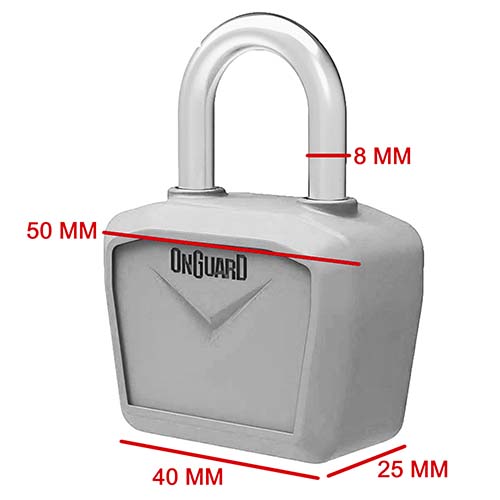 CANDADO ONGUARD 8240 NEON NEGRO 40mm