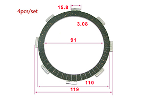 C-POWER (D.EMBR. RACING + RESORTES) H. C100 BIZ (4 pcs) STD