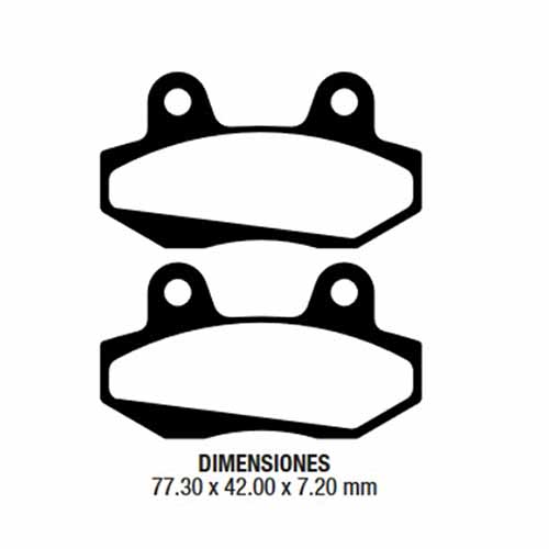 PASTILLA DE FRENO HONDA STREET BIKE CMX 250 NUEMRO 61 DEL. FRIMA (102)