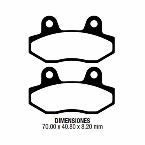 PASTILLA DE FRENO MOTOMEL X3M DEL. FRIMA (111)