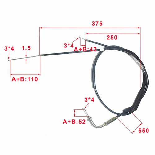 CABLE ACELERADOR SUZUKI AX100 STD