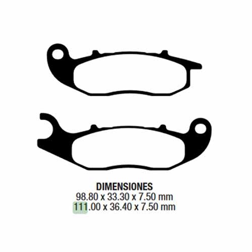 PASTILLA DE FRENO YAMAHA XTZ250 LANDER BLUE-XTZ250 TÉNÉRÉ (16/17) DEL. FRIMA (128)