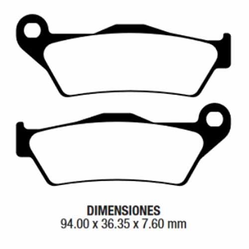 PASTILLA DE FRENO YAMAHA YBR 125/ FZ16 DEL. FRIMA (114)