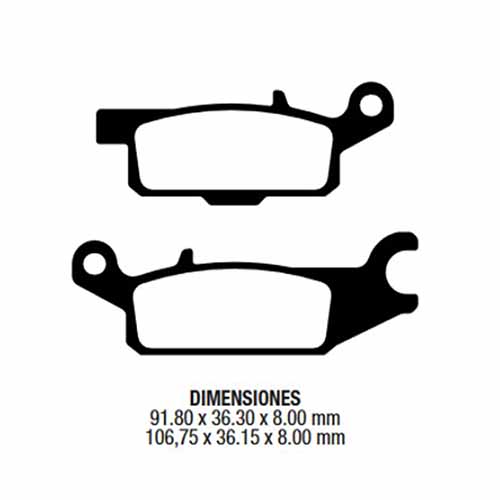 PASTILLA DE FRENO YAMAHA YFM 250 RAPTOR 08/13 DEL. FRIMA (133)