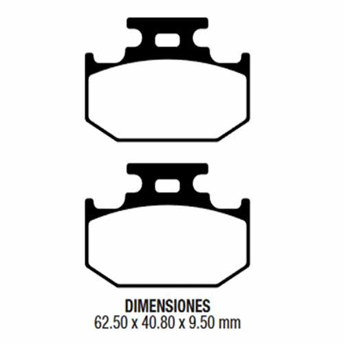 PASTILLA DE FRENO YBR 250 (2010/11)/ FAZER 250/ SUZUKI DR 250 S TRAS.FRIMA (110)