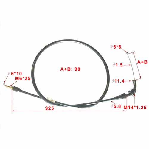 CABLE ACELERADOR YAMAHA YBR125 ED FACTOR (B RETORNO) STD