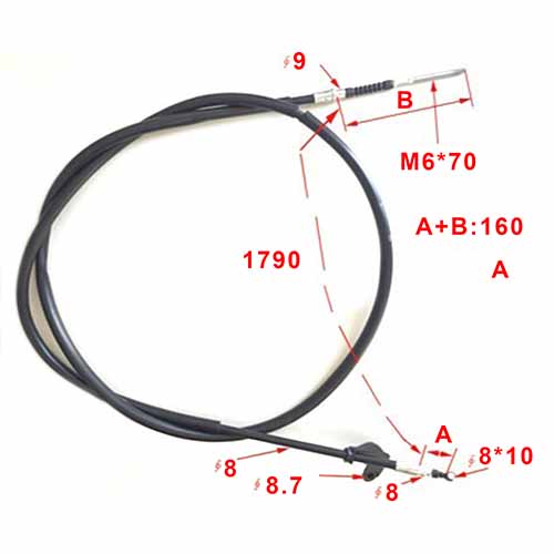 CABLE FRENO TRAS. HONDA ELITE 125 2014-2017 STD