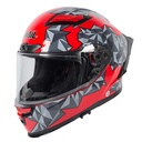 CASCO SNAIL FF871 DOBLE VISOR RED/GREY XXL