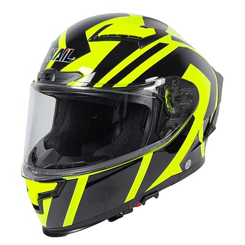CASCO SNAIL FF871 DOBLE VISOR FLUO YELLOW/BLACK S