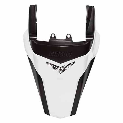 GUARDABARRO TRASERO UNIV. HONDA XR250 TORNADO NEGRO/BLANCO CIRCUIT PF005-212