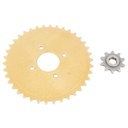 CORONA Y PIÑON ZANELLA 50 V3 PLANA CARGA / NEW FIRE (38-10) CREUSO (9417-KIT)