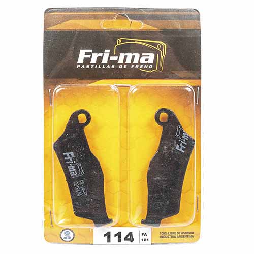 PASTILLA DE FRENO YAMAHA YBR 125/ FZ16 DEL. FRIMA (114)