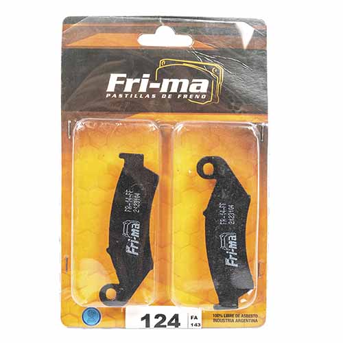 PASTILLA DE FRENO HONDA CRM 50 RN/RP/RR/RT DEL. FRIMA (124)