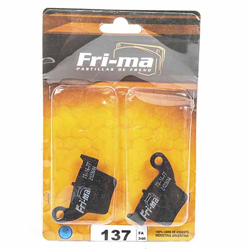 PASTILLA DE FRENO HONDA CR 125/CRF150/230/250/450 TRAS. FRIMA (137)