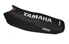 FUNDA ASIENTO YAMAHA YBR 125 NEGRO/NEGRO/BLANCO FMX (MXY HFS 54NNB)