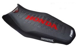 FUNDA ASIENTO HONDA CG 150 MOD. NUEVO NEGRO/NEGRO/ROJO (MXH HFS 43NNR)