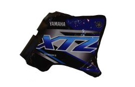 FUNDA TANQUE YAMAHA 125 PLASTICO NEGRO/AZUL/BLANCO FMX (TYG 51 P-NAB)