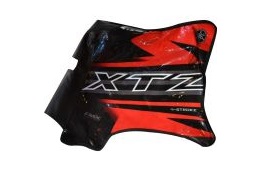 FUNDA TANQUE YAMAHA 125 PLASTICO NEGRO/ROJO/BLANCO FMX (TYG 51 P-NRB)