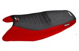 FUNDA ASIENTO MOTOMEL S2 NEGRO/ROJO FMX (MXM HF 612NR)