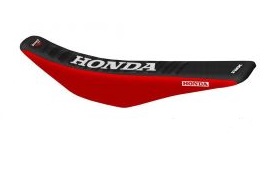 FUNDA ASIENTO HONDA CRF 250 - 14/17 - 450 - 13/16 NEGRO/ROJO/BLANCO FMX (MXH HFS 70NRB)