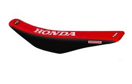 FUNDA ASIENTO HONDA CRF 250 - 14/17 - 450 - 13/16 ROJO/NEGRO/BLANCO FMX (MXH HFS 70RNB)