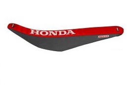 FUNDA ASIENTO HONDA CRF 250 - 18/20 - 450 - 17/20 ROJO/NEGRO/BLANCO FMX (MXH HFS 38RNB)