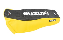 FUNDA ASIENTO SUZUKI EN 125 NEGRO/AMARILLO/BLANCO FMX (MXS HFS 113NYB)