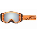 ANTIPARRA JUST1 IRIS NEON BLACK/ORANGE (MICA REPUESTO + TEAR OFF 8pcs)