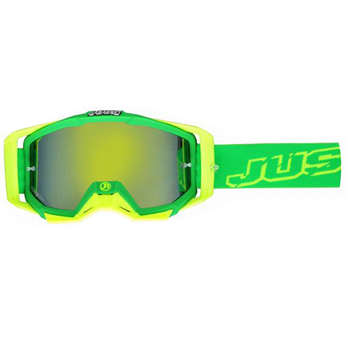 ANTIPARRA JUST1 IRIS NEON GREEN/YELLOW (MICA REPUESTO + TEAR OFF 8pcs)